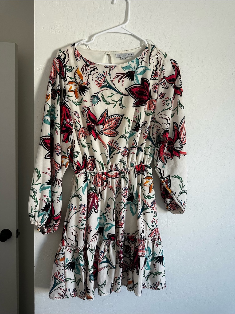 baltic born floral tiered mini dress medium